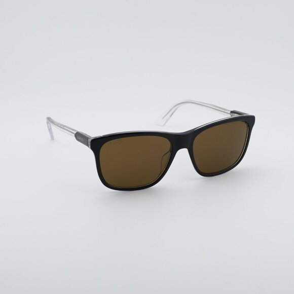 Gucci GG1819S 005 Sunglasses Black Square Frame, Brown Lenses main image 7